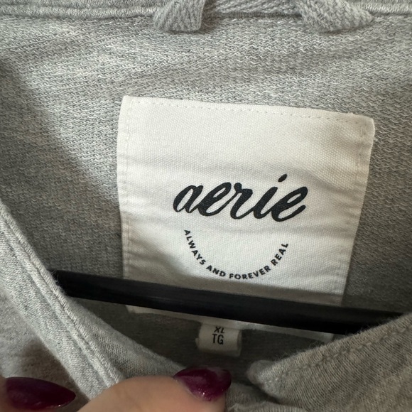 Aerie Heather Gray Button Down Shacket - Picture 3 of 4